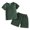 Dark Green, variant on Linfrsh Toddler Baby Boy Clothes Summer Holiday Style Outfits Short Sleeve Top T-Shirt & Pocket Pant Set 12 Months-4 Years(Blue,6-12 Months)
