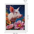 thumbnail image 2 of Diamond Art Kit for Adults, Pink Piglet Starry Night Blossoms Diamond Painting for Adults Beginners, 5D DIY Diamond Art Painting Kits, Colorful Diamond Painting Craft for Home Decor 12x16, 2 of 7
