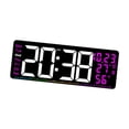 thumbnail image 4 of Reloj de pared digital Reloj despertador LED resistente, decoración del hogar, con pantalla de temperatura para sala de estar, oficina, interior, 4 of 9