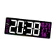 thumbnail image 4 of Reloj de pared digital con pantalla semanal, resistente, decorativo, calendario, despertador LED Rosa roja, 4 of 9