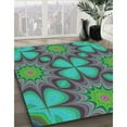 thumbnail image 3 of Ahgly Company Machine Washable Indoor Square Transitional Iron Gray Area Rugs, 3' Square, 3 of 7