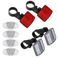 thumbnail image 2 of LJNYFDC Easy Installation Bike Reflectors Bike Front & Rear Reflectors Kit Cycling Warning Reflective Equipment for Handlebar & Seatpost MTB Road Bicycle Wheel 1 Set, 2 of 6