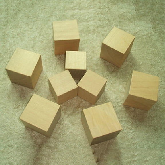 WHAMVOX Square Wood Pieces for DIY Beige Plastic Craft Supplies Perfect for Home Decor Events and Parties 20mm