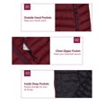 thumbnail image 4 of Mapamyumco Women's Puffer Jacket, Lightweight Hooded Winter Coat Windproof and Packable Dark Red L, 4 of 7