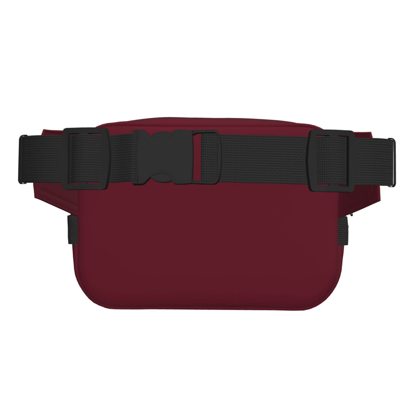 Hirioo Maroon for Double Layer Waist Bag Adjustable Fanny Pack For Travel Running Hiking