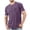 Purple, variant on Dianli Shirts for Men Crew Neck Pocket Short Sleeve T-Shirt Business Fitness Retro Solid Color Breathable Quick-Dry Cotton-Blend Lightweight Tee for Everyday Wear Gym Workout