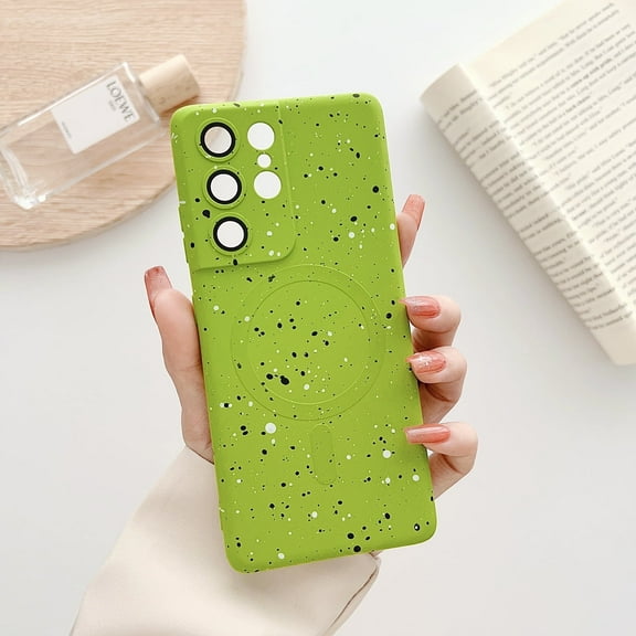 Allytech Magnetic Case for Samsung Galaxy S21 Ultra, Compatible Magsafe Flecks Design Stylish Shockproof Anti-Scratch Slim Fit Bumper Camera Lens Protective Case for Galaxy S21 Ultra, Green