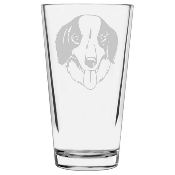 Mucuchies Dog Themed Etched All Purpose 16oz Pint Glass