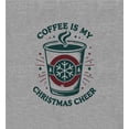 thumbnail image 2 of Coffee Is My Christmas Cheer Women's Heather Gray Crew Neck Short Sleeve Crop Tee-Medium, 2 of 6