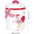 thumbnail image 2 of Ceramic Food Storage Jar Canister Red Flower Chicken Pattern Food Canisters Coffee Bean Cookies Loose Tea Spice Nuts Snacks Storage Jar(1pc, 2 of 6