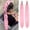 Light Pink, variant on Hot Pink Braid Ponytail Extensions with Elastic Tie Synthetic Colorful Braiding Hair Extension for Braids Fashion Festival Rave Hair for Girls (Pack of 2)