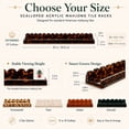 thumbnail image 6 of 20 Inch Acrylic Mahjong Rack with Detachable Magnetic Pusher and Storage Bag (1 Rack Only), Scalloped Faux Tortoise Shell Mahjong Tile Holder for American Mah Jongg, Amber, 6 of 8