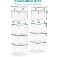 thumbnail image 5 of Sorbus Clear Storage Bins - Multi-Purpose Organizers for Kitchen, Pantry, Fridge, and Cabinet (Medium, 4 Pack), 5 of 9