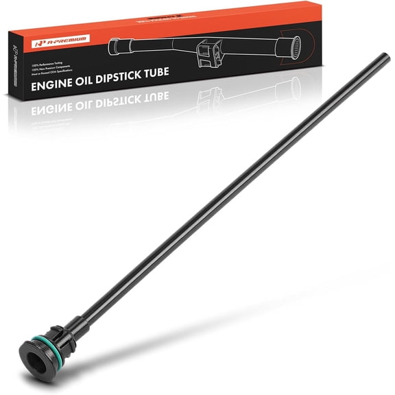 A-Premium V8 5.0L Engine Oil Indicator Dipstick Tube, with O-Ring Compatible with Ford F-150 F150, Mustang, 2011 2012 2013 2014, Replaces BR3Z-6754-B, BR3Z-6754-A