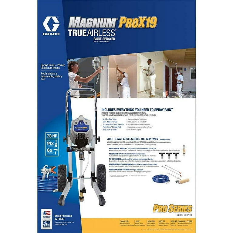 Graco Magnum ProX19 Cart Airless Paint Sprayer 17G180 - The Home Depot