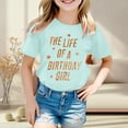 thumbnail image 2 of FINALGANG Girls TShirts Kids Casual Letter Prints Lightweight Pullover Short Sleeve Crewneck Relaxed Fit Tees For Summer Casual Daily Outdoor Wear, 2 of 4
