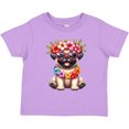 thumbnail image 3 of Inktastic Hawaiian Pug Boys or Girls Toddler T-Shirt, 3 of 5