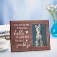 thumbnail image 5 of 4x6 Inch Picture Frame Pet Memorial Picture Frame with Paw Prints Saddle Brown Wood Photo Frame Rectangle Frame with You Were My Favorite Hello And My Hardest Goodbye Words Mixed Color DIY, 5 of 7