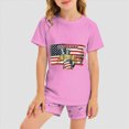 thumbnail image 2 of Toddler Girl Clothes for Independence Day Girls 4 Of July Outfit Set Print Short Sleeve T-Shirt and Shorts Set, 2 of 6