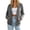 Dark Gray, variant on Womens Solid Color Ribbed Hooded Cardigan Long Sleeve Drawstring Button Down Sweater Winter Casual Loose Coats with Pockets