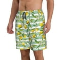 thumbnail image 2 of Kdxio Lemon Pattern Mens Casual Shorts - Drawstring Summer Beach Sports Shorts for Men, 2 of 9