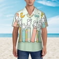 thumbnail image 2 of Fuzoiu Books Print Hawaiian Shirt for Men, Summer Beach Casual Short Sleeve Button Down Shirts, Men’s Beach Summer Shirts with Pocket,XX-Large, 2 of 7