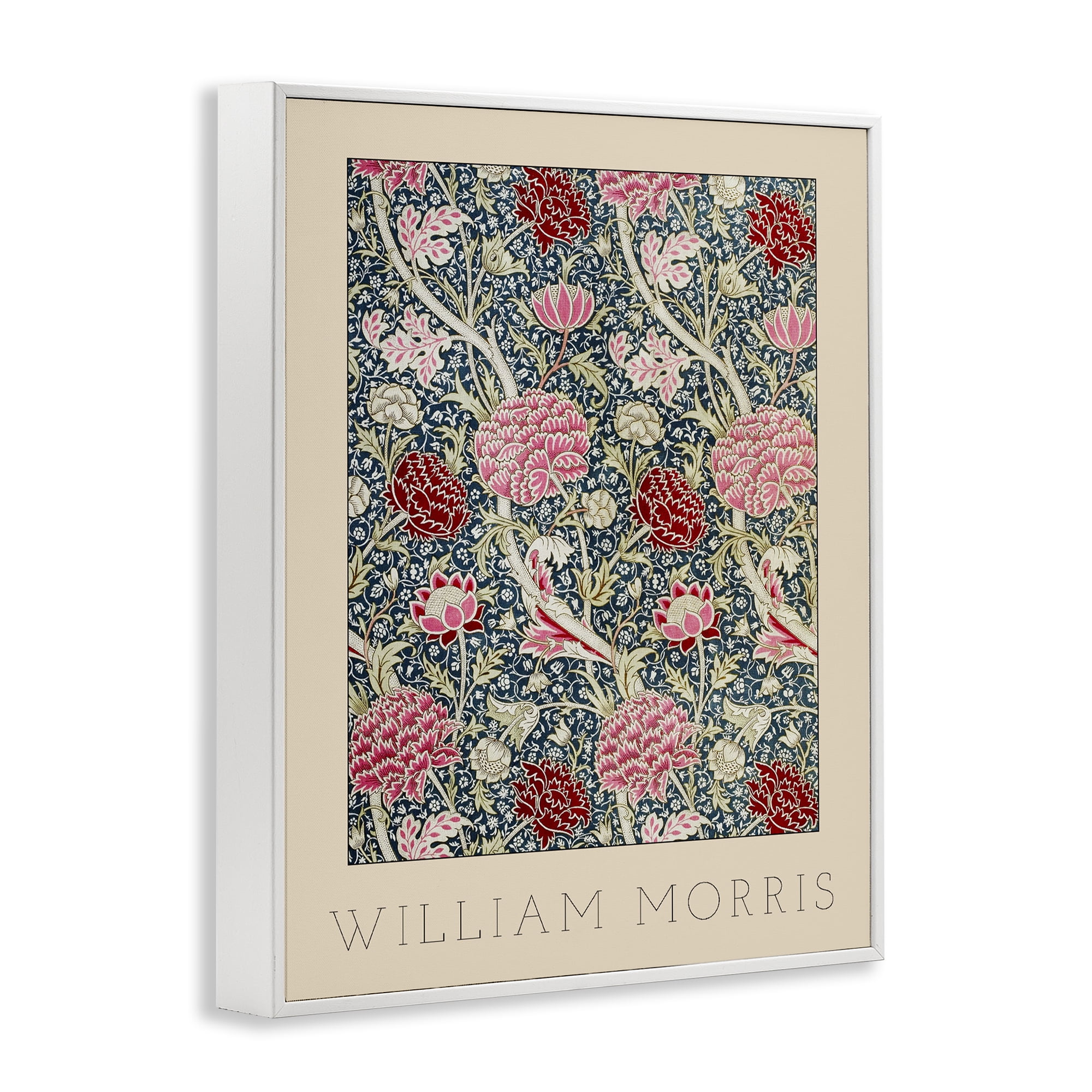 Stupell Industries Ornate Intertwined Flower Classic White Framed Giclee Art, design by Lil' Rue