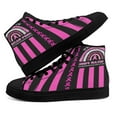 thumbnail image 4 of Breast Cancer Awareness In October We Wear Pink High Top Canvas Shoes Sneakers Black Size 7.5, 4 of 7