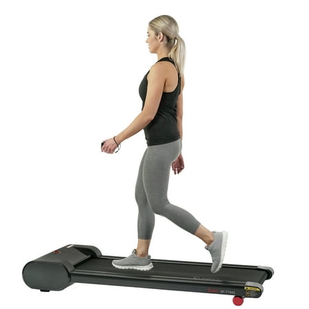 Sunny Health & Fitness Walkstation Flat Under Desk Treadmill, Home Exercise, Slim Space Saving Folding Machine, SF-T7945