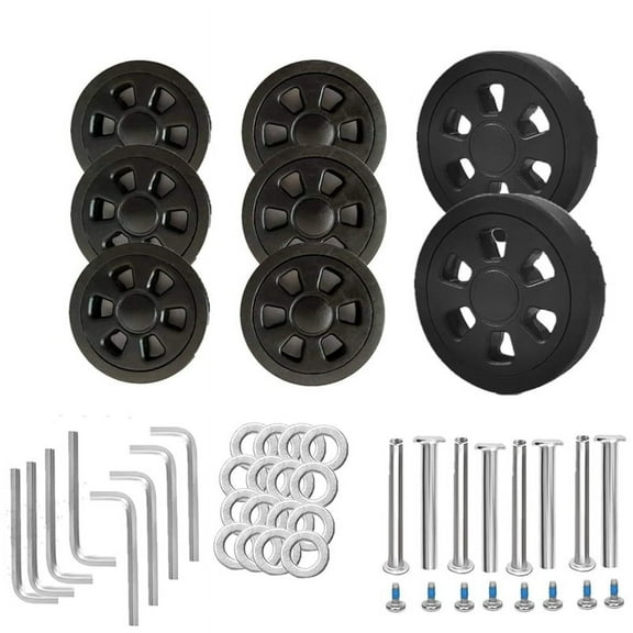 8pcs Suitcase Wheels Replacement,2.36in/60mm Thick 0.47in/12mm Rubber Mute Caster Replacement Luggage Wheels A