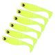 thumbnail image 4 of Señuelos artificiales de cebo suave de PVC, 6 uds., 4 pulgadas, 0,2 oz, cola de Jigging, Wobblers, accesorios de pesca, amarillo fluoresceína YUNYI BRAND Deportes, 4 of 8