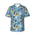 thumbnail image 2 of Goofa Pirate Marine Animals Hawaiian Shirt for Men, Unisex Summer Beach Casual Short Sleeve Button Down Shirts,Aloha Tropical Floral print shirt-Medium, 2 of 9
