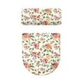 thumbnail image 5 of FOR U DESIGNS Bee Rose Print Toilet Lid Cover Toilet Tank Cover Set of 2, Machine Washable Seat Covers, Adjustable Toilet Tank Lid Protector with Elastic Edge, Easy to Clean, 5 of 8