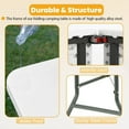 thumbnail image 6 of FDW 6 Foot Folding Camping Table for Picnic Table Party Table, White, 6 of 7