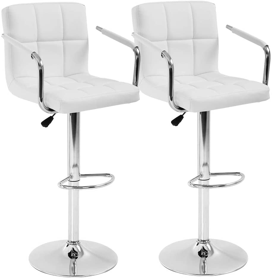 Bar Stool Set Of 2 Barstools Modern Swivel Bar Stool Height Adjustable