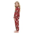 thumbnail image 4 of Fluffy Pajamas Set Fuzzy Winter Warm Pj Sets Pullover Tops and Long Pants Cute Pink Strawberry Pattern X-Small, 4 of 8