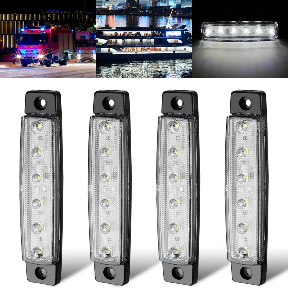 6LED Rock Lights, TSV Waterproof White LED Neon Underglow Light, 80LM