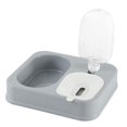 thumbnail image 4 of Alimentador de comida y agua, juego de cuencos de agua y comida para gatos, cuencos de agua y comida por gravedad para perros pequeños, medianos, Gris, 4 of 8