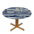 thumbnail image 3 of Orinice Lighthouse Ship Seagull Round Table Cover Stain Resistant Washable Indoor Outdoor Tablecloth Kitchen Dining Wedding Parties 100% Polyester Fiber 38-42, 3 of 8