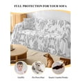 thumbnail image 4 of Boho Gray Flower Couch Cover for 2 Cushion Sofa, Vintage Farmhouse Leaf Spring Plant Washable Loveseat Sofa Covers Slipcover for Sectional Sofas L-Shaped, Couch Throw Cover 71"x118", 4 of 9
