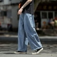 thumbnail image 5 of Men's Jeans Pants Loose Fit Baggy Jeans Casual Streetwear Wide Leg Hop Oversized Denim Trousers, 5 of 8