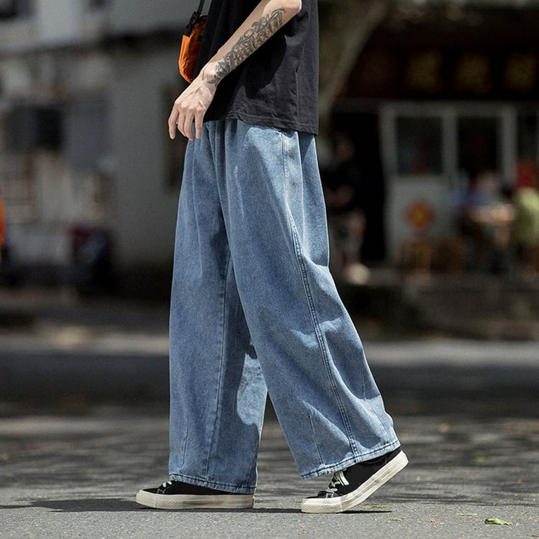 Trolimons Capris Wide Leg Trousers Pants (XL) Men's Workout Pants