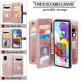 thumbnail image 2 of Dteck Folio Wallet Case For Samsung Galaxy A51Model SM-A515 (not Fit A51 5G), [ 9 Cedit Card Slots & Cash Pocket] Soft PU Leather Magnetic Case with Stand, Multi-function Purse Phone Case, Rosegold, 2 of 9