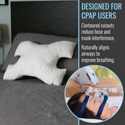 DMI CPAP Fiber Filled Sleep Apnea Pillow, Suitable for All CPAP Masks, Increases Comfort by Reducing Mask Pressure, Minimizes Air Leaks, Aligns Neck, Shoulders, and Spine