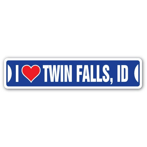 I LOVE TWIN FALLS IDAHO Street Sign id city state us wall road décor gift