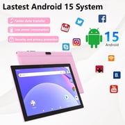 10.1 Inch Android 15 Tablet, 8GB RAM 32GB ROM/ 1TB Expandable Tablets, 1.8Ghz Quad-core Processor WiFi Tablet, 6000mAh Battery, 1280*800 IPS HD Touch Screen, 5G WiFi 6 Tablet, GMS Google Tableta PC.