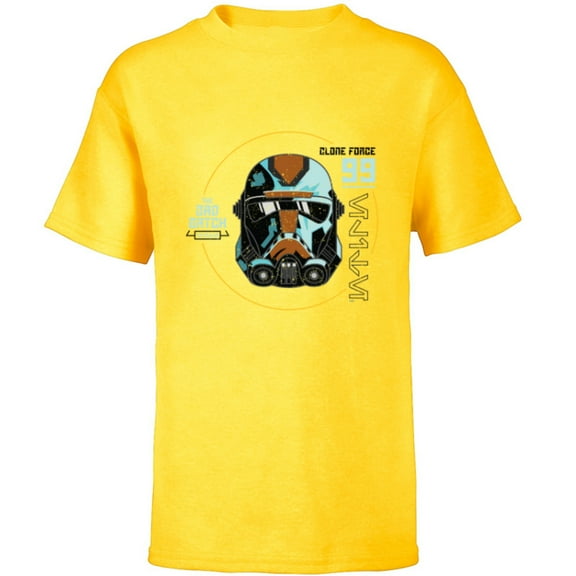 Star Wars The Bad Batch Season 2 Hunter Helmet Elite - Short Sleeve T-Shirt for Kids - Customized-Yellow