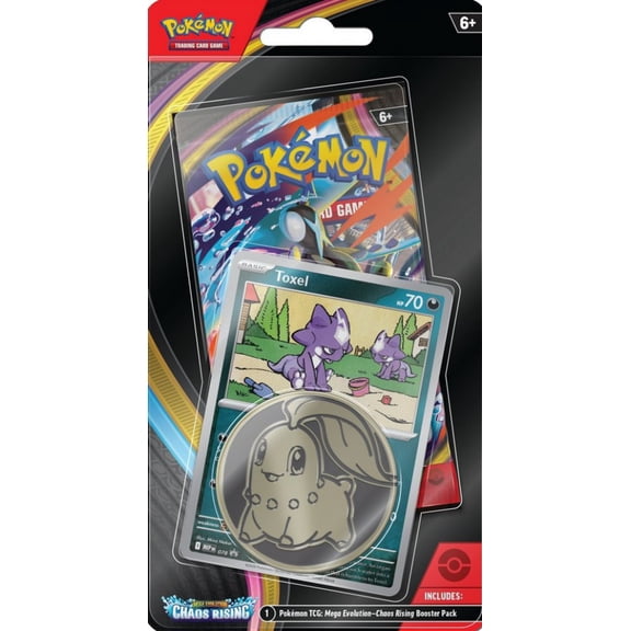 Pokemon Mega Evolution Chaos Rising Toxel Checklane BLISTER Pack [1 Booster Pack & Foil Promo Card]