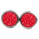 thumbnail image 2 of Pendientes de aro Minnieouse acero inoxidable incrustaciones de diamantes de imitación rojo brillante, 2 of 6