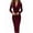 Wine Red, variant on Women'S Double Breasted Blazer Dress Long Sleeve Wear Formal Work Commuter Coat White S